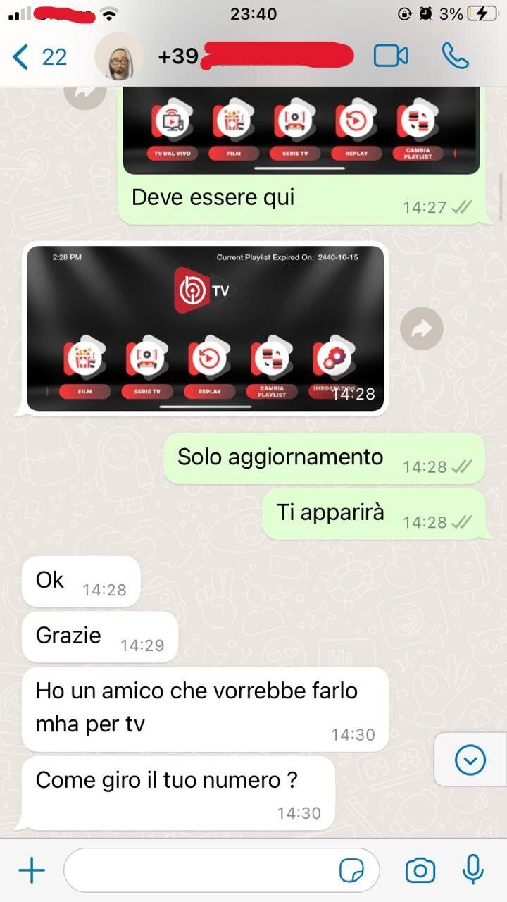 Customer testimonial screenshot for TVSphere IPTV