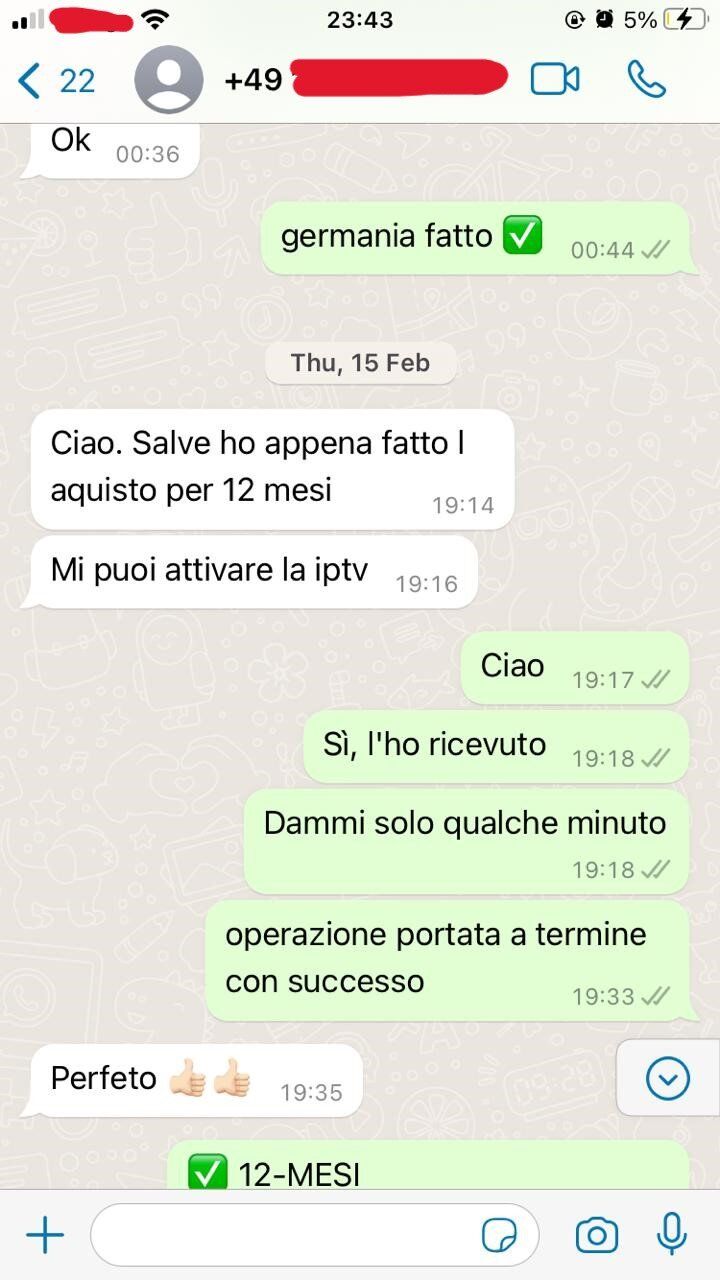 Customer testimonial screenshot for TVSphere IPTV